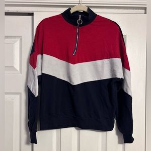Half O-ring Zipper Sweatshirt
